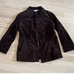 Vintage Liz Claiborne Chocate Brown suede jacket, Boho, Hippie, western